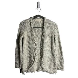 Zara Women's Knit Open Front Fringed Sweater Cardigan